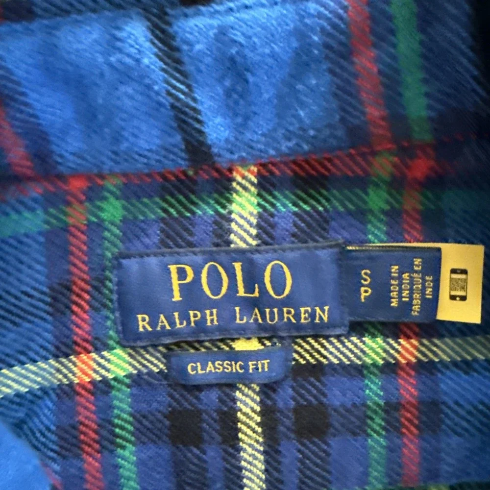 Polo Ralph Lauren Flannel Shirt Men S Blue Tartan Plaid Classic Fit Workshirt